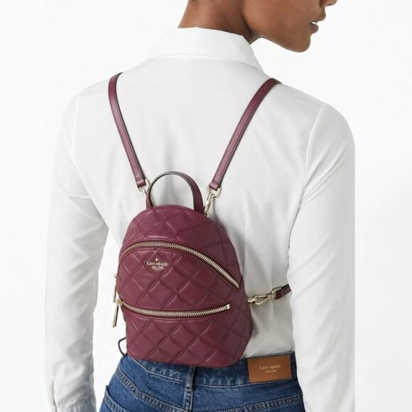 Kate Spade New York Natalia Mini Convertible Backpack in Cherrywood main image 11